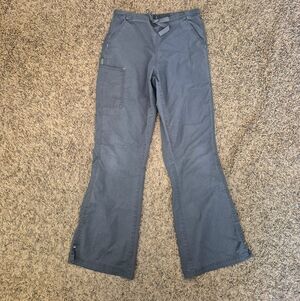 Spread Good Cheer Charcoal Drawstring Scrub Pants with Waistband Elastic Size S